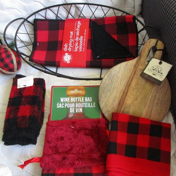 Buffalo Plaid Hostess Gift Basket - Picture 2 of 4